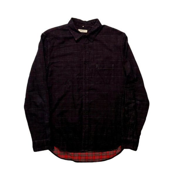 Levi's Made & Crafted (M) Plaid L/S Button Up Shirt - Dark Burgundy Red Workwear - Picture 1 of 4
